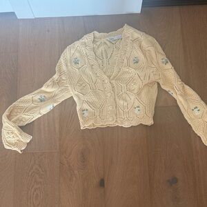 Zara Yellow Knit Cardigan